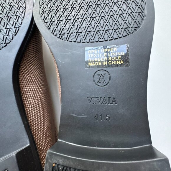 VIVAIA Square-Toe Water-Repellent Ankle Boots Size 41.5 Size 10 Ryan Pro Brown - Picture 10 of 12